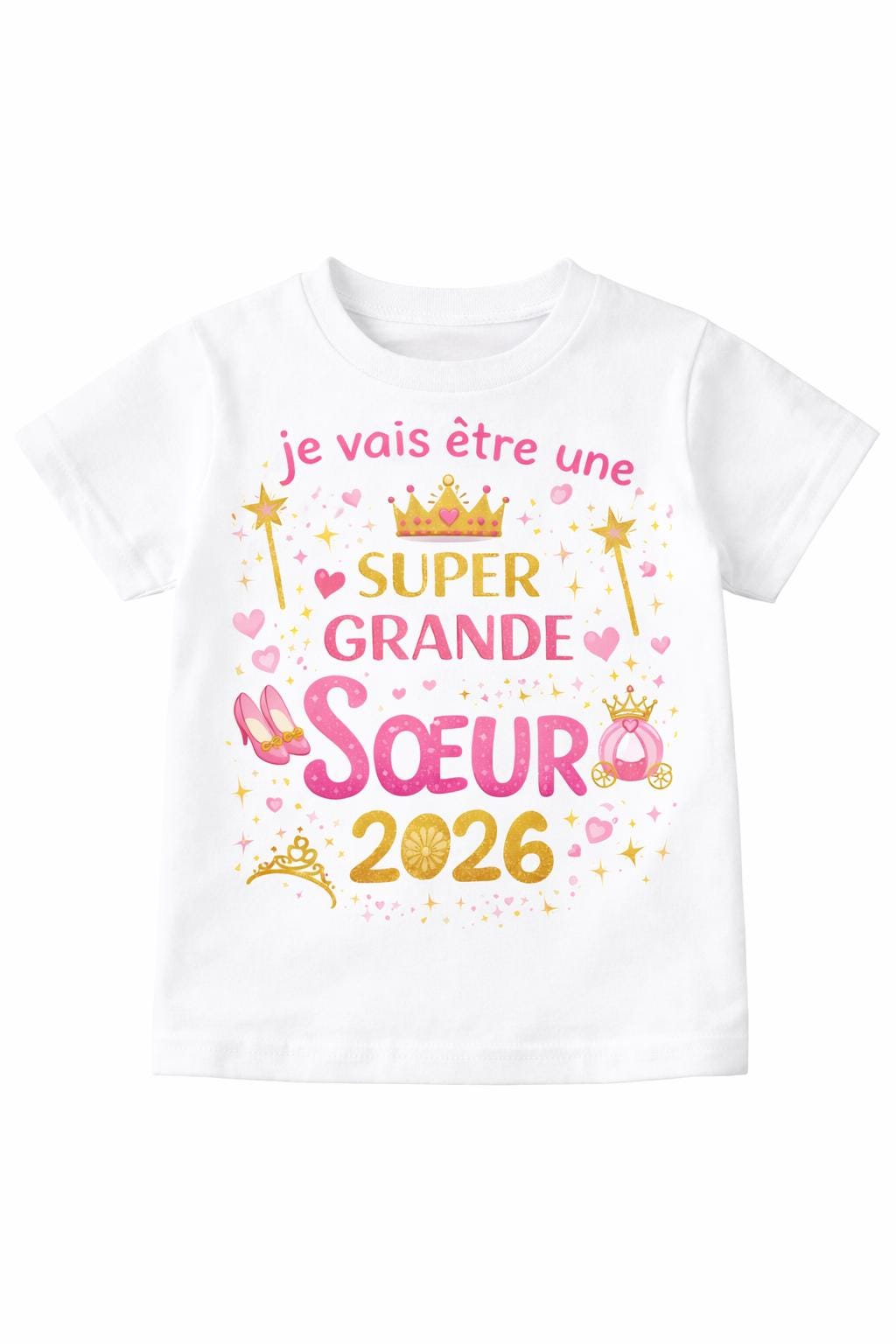 T-shirt Enfant Annonce Grossesse Humour - Je Vais Etre Super Grande Soeur - Cadeau Futur Grand Frere