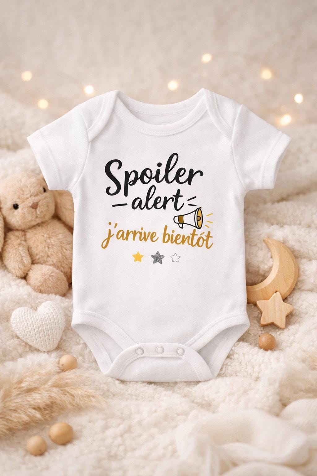 Body bébé pour annonce de grossesse, bébé en cours de chargement, annonce à papi, mamie, tonton, tata, maternité, cadeau naissance