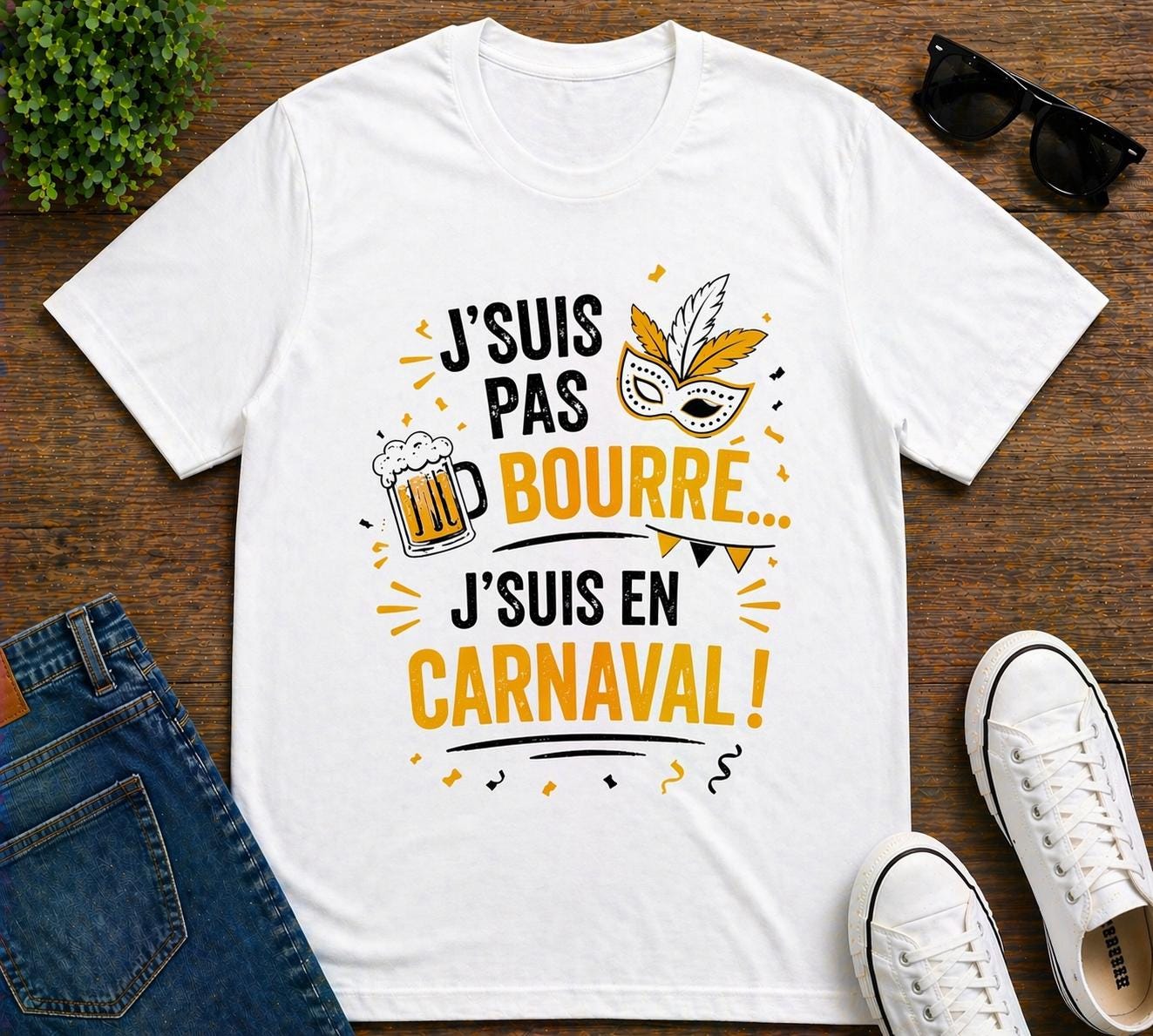 T-shirt Carnaval de Dunkerque– Jean Bart– Tee shirt beauf drôle – Cadeau homme humour alcool - tshirt apéro fête cadeau- carnavaleux marrant