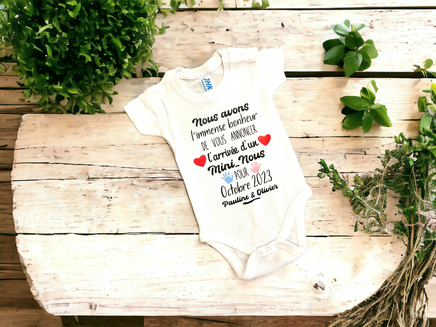Body bébé annonce de grossesse à la famille, idée cadeau pour annoncer la grossesse, futur bébé, futur papi future mamie tonton tata parrain