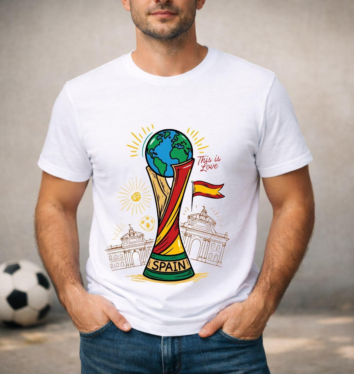 T-shirt adulte ou enfant ou body bébé Coupe du Monde 2026 foot Espagne