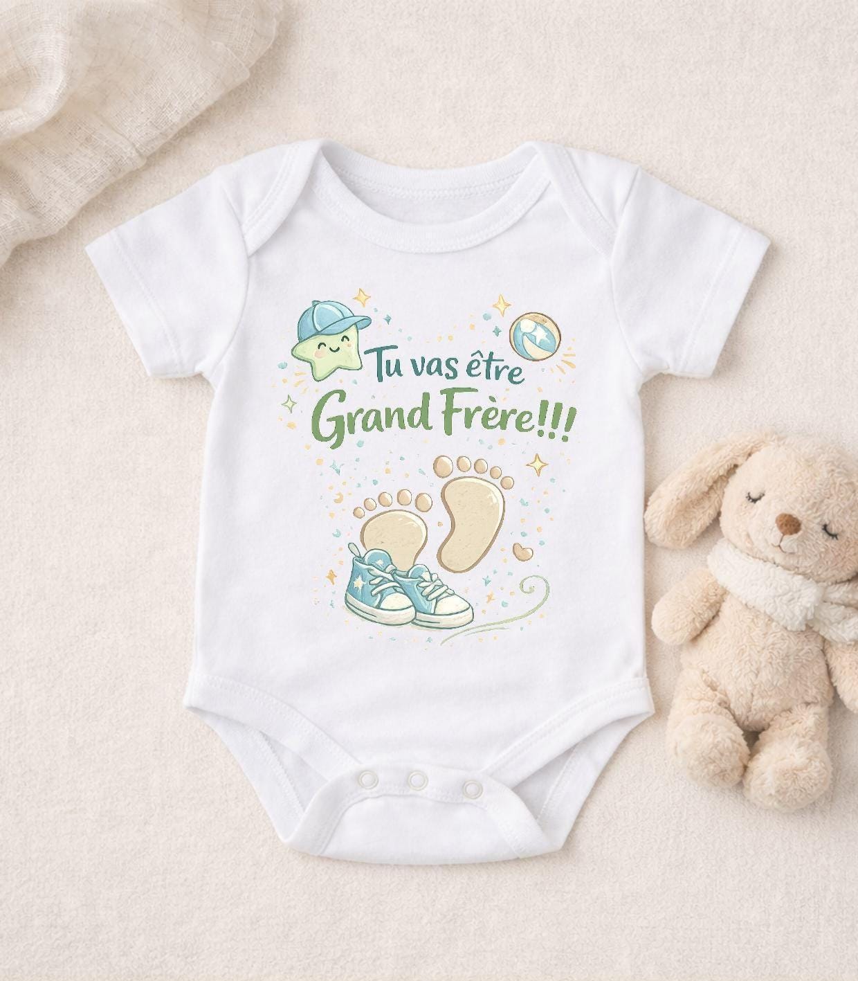 Body bébé annonce grossesse – Tu vas être Grand Frère – Body bébé annonce future naissance – Cadeau annonce famille