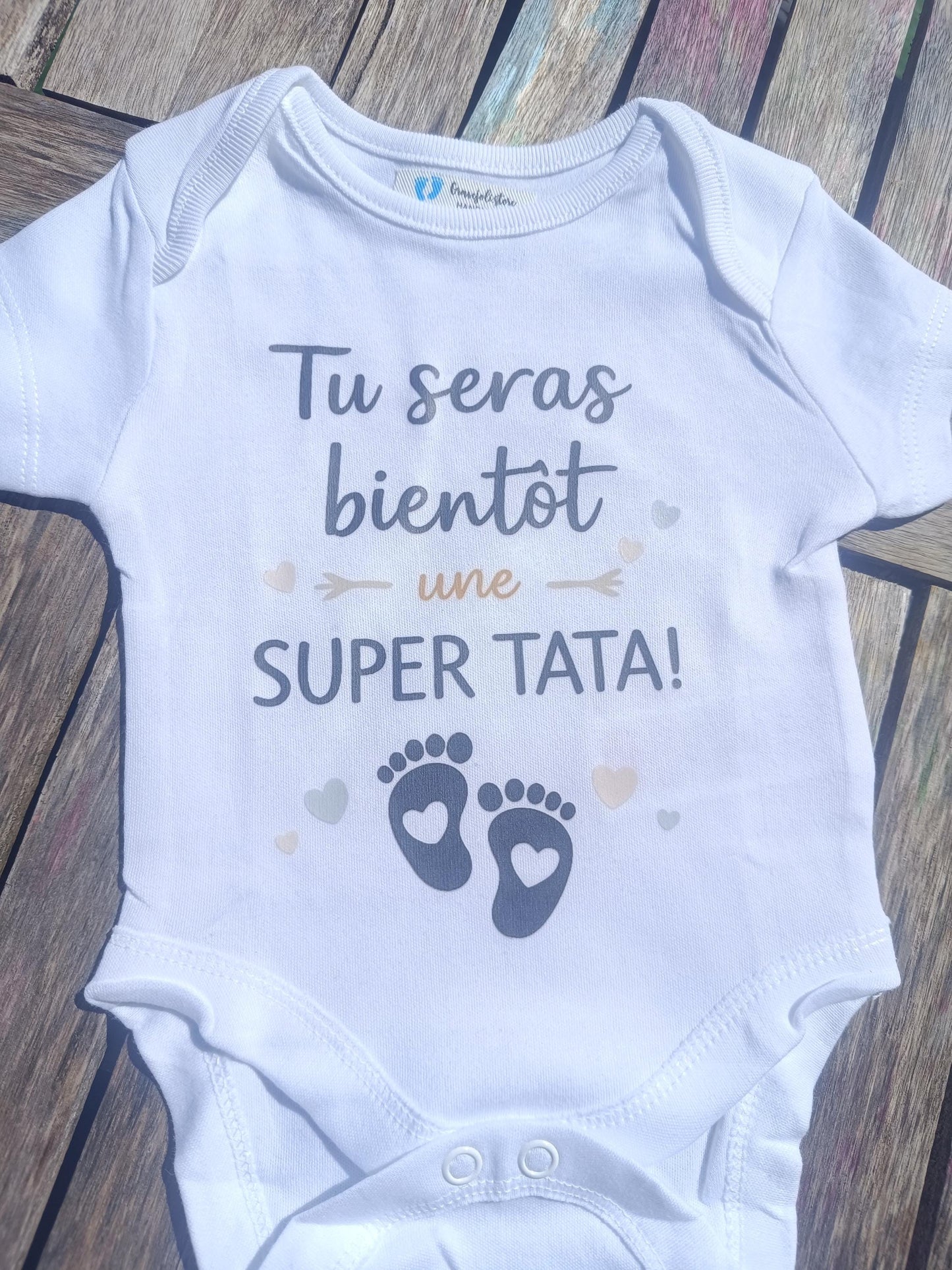 Body bébé annonce grossesse personnalisée | Futur papi mamie tonton tata parrain marraine | annonce naissance | Cadeau famille grossesse