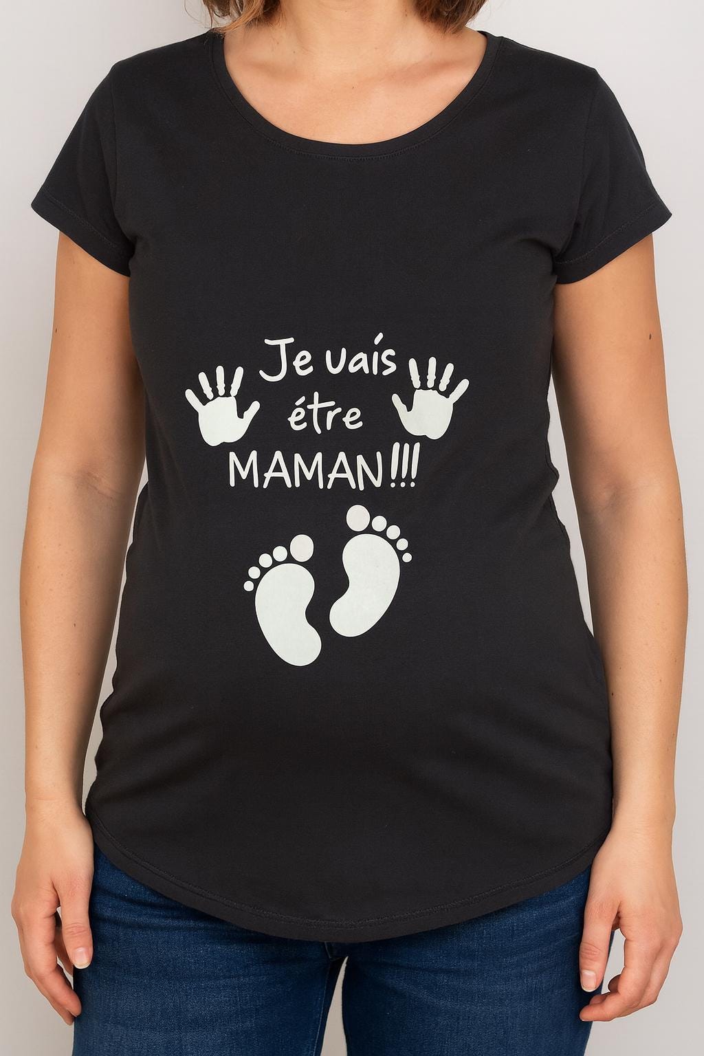 Future Maman T-Shirt - Je Vais Etre Maman - Pregnancy Announcement Gift - Baby Shower Tee - French Maternity Shirt