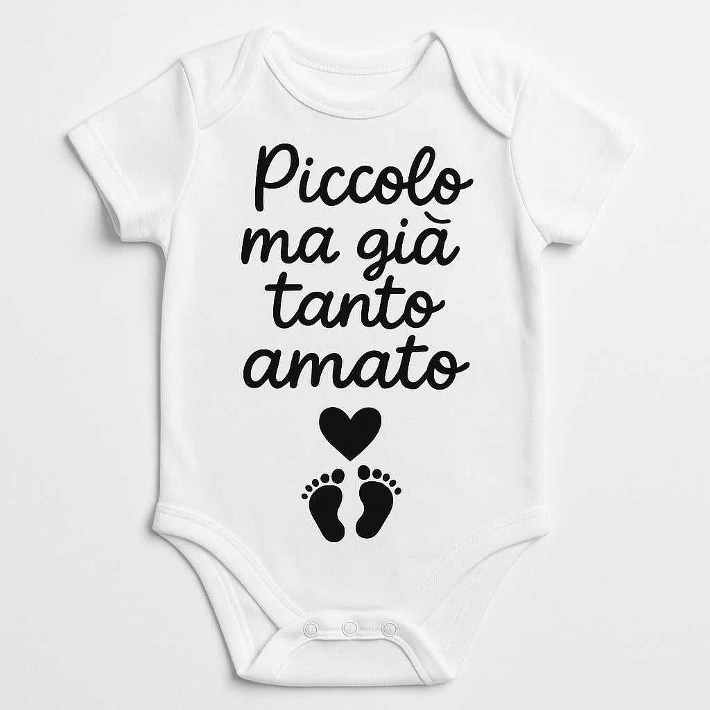 Body neonato annuncio gravidanza – Idea regalo originale per nonni, zii, famiglia – Body cotone bianco con frase personalizzata