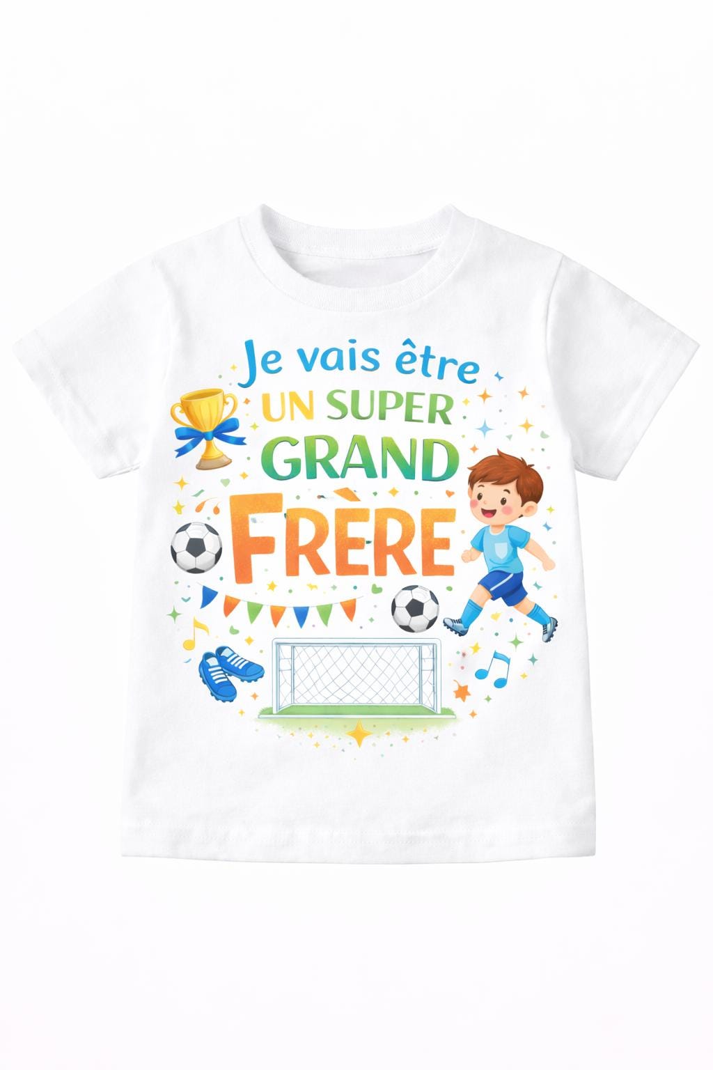 T-shirt Enfant Annonce Grossesse Humour - Je Vais Etre Super Grand Frere - Cadeau Futur Big Brother