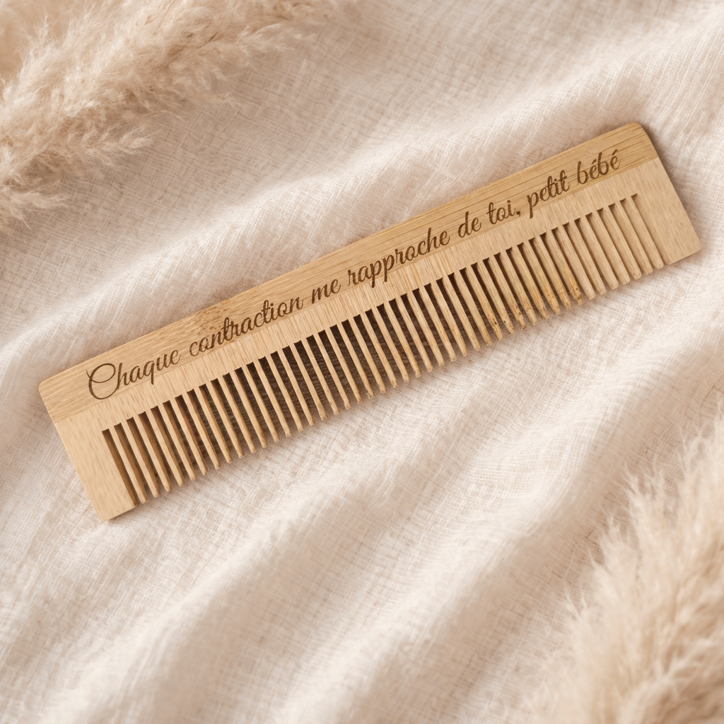 Peigne d'Accouchement en Bois – Soulagement Contractions Naturel