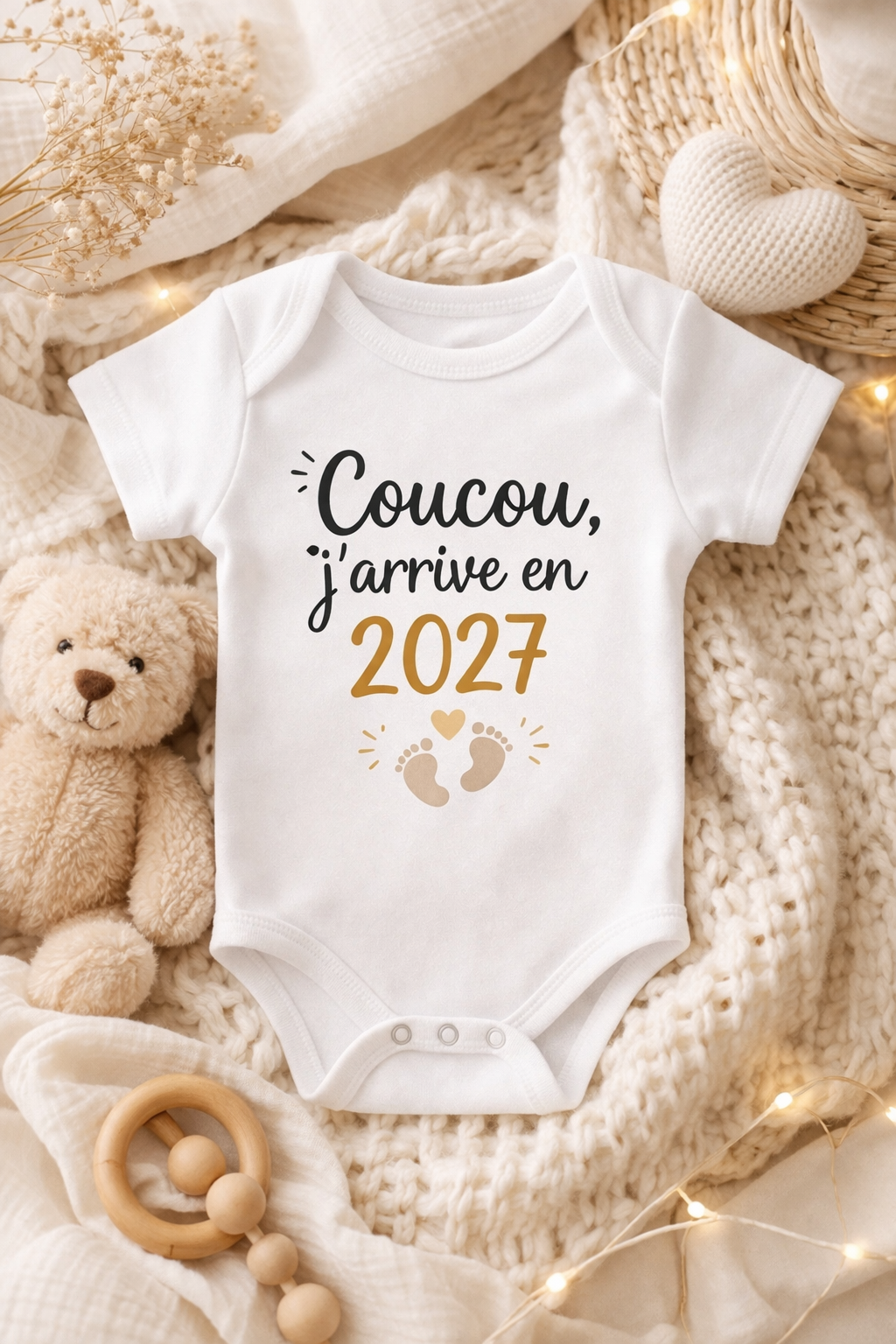 Body Bébé Humour – Annonce de Grossesse 2027 Drôle