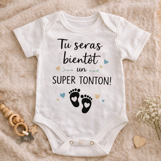 Body Bébé Humour – Annonce de Grossesse au Tonton