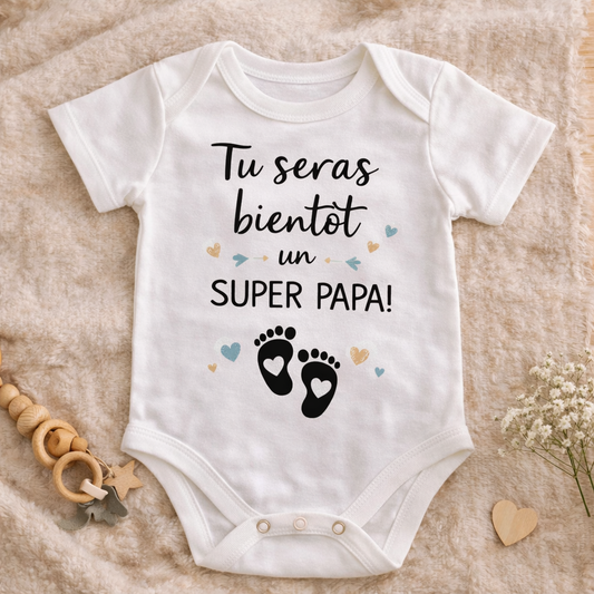 Body Bébé Humour – Annonce de Grossesse au Futur Papa