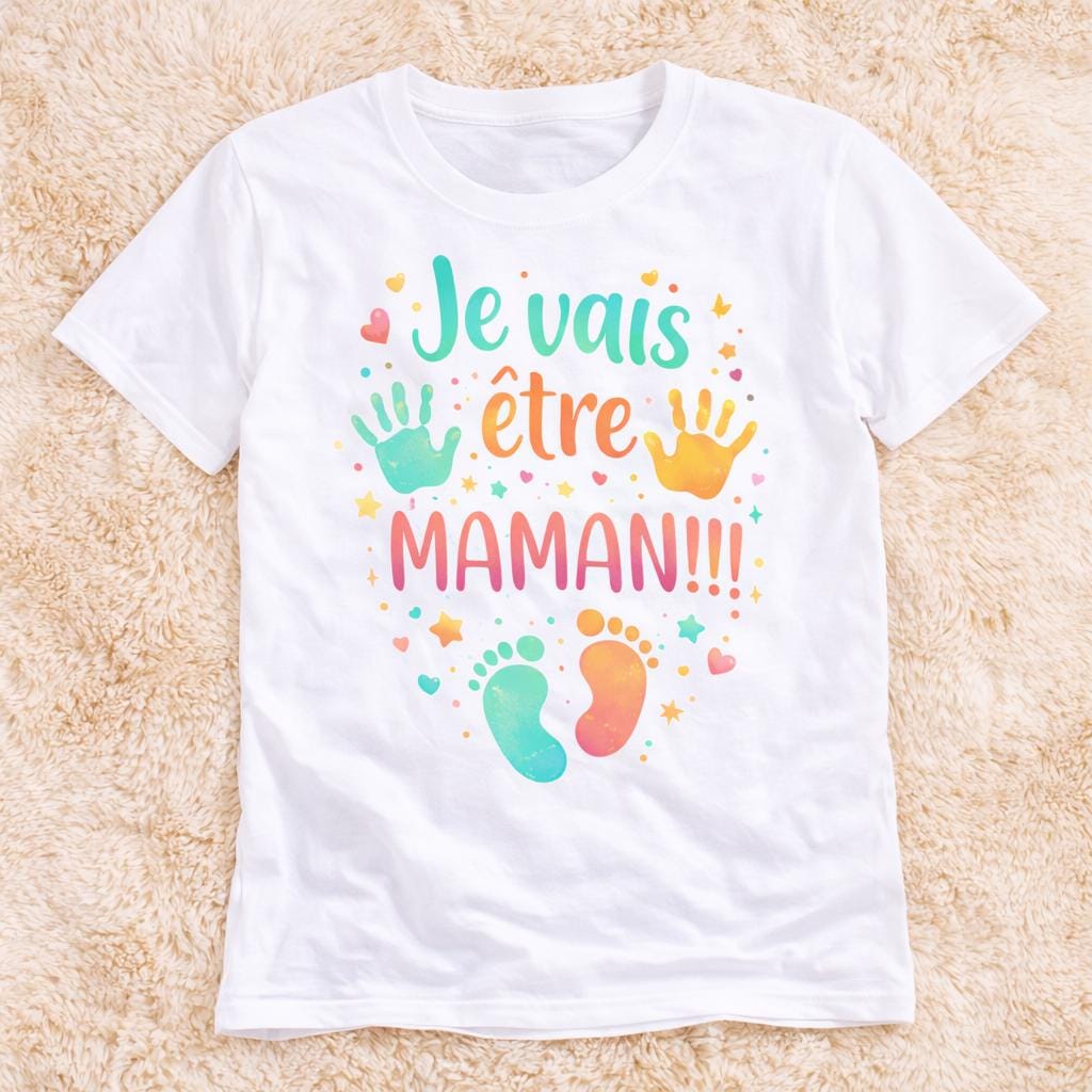 T-Shirt Femme Je vais être maman - future maman, Annonce Grossesse Cadeau femme Enceinte Original