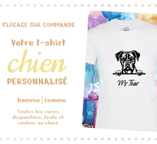 T-shirt personnalisé avec photo de chien, portrait d'animal de compagnie, cadeau pour hommes et femmes, vêtements pour amoureux des chiens