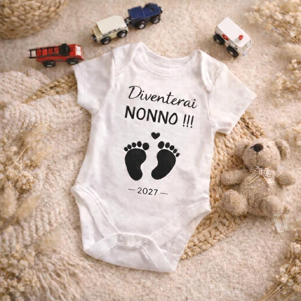 Body personalizado para bebé para anunciar el embarazo: anuncia el embarazo a los abuelos. Un regalo conmovedor para futuros abuelos y mamá.