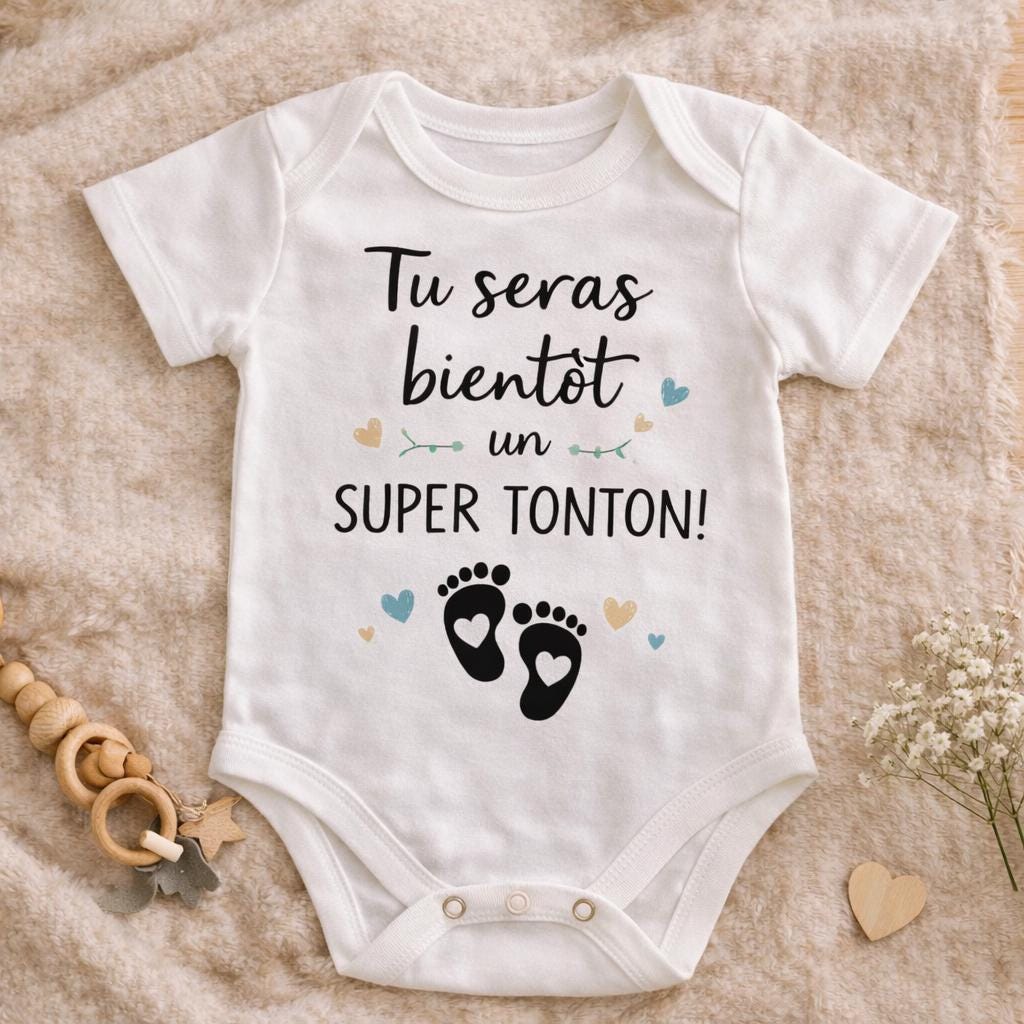 Body bébé annonce grossesse personnalisée | Futur papi mamie tonton tata parrain marraine | annonce naissance | Cadeau famille grossesse