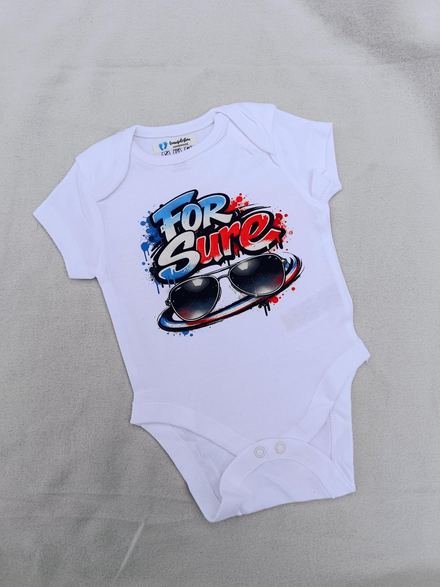 Body bébé For Sure, Emmanuel Macron meme, body bébé personnalisé hard rock, idée cadeau futur papa, annonce de grossesse