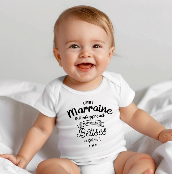 Body bébé , bêtise, marraine, connerie, barre de chargement, bêtise en cours de chargement, humour, humoristique