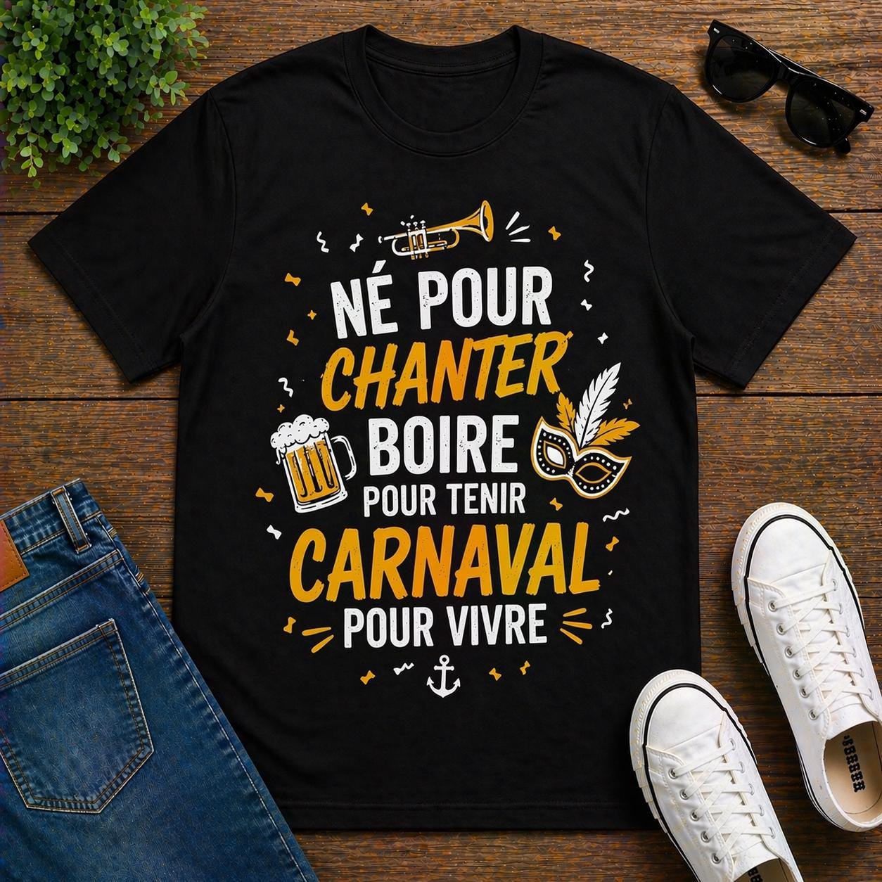 T-shirt Carnaval de Dunkerque– Jean Bart– Tee shirt beauf drôle – Cadeau homme humour alcool - tshirt apéro fête cadeau- carnavaleux marrant