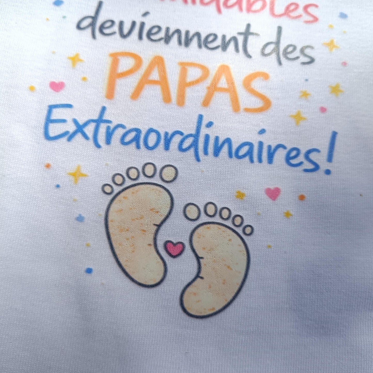 Body bébé papa « Les maris formidables deviennent des papas extraordinaires » – Cadeau futur papa – Annonce grossesse