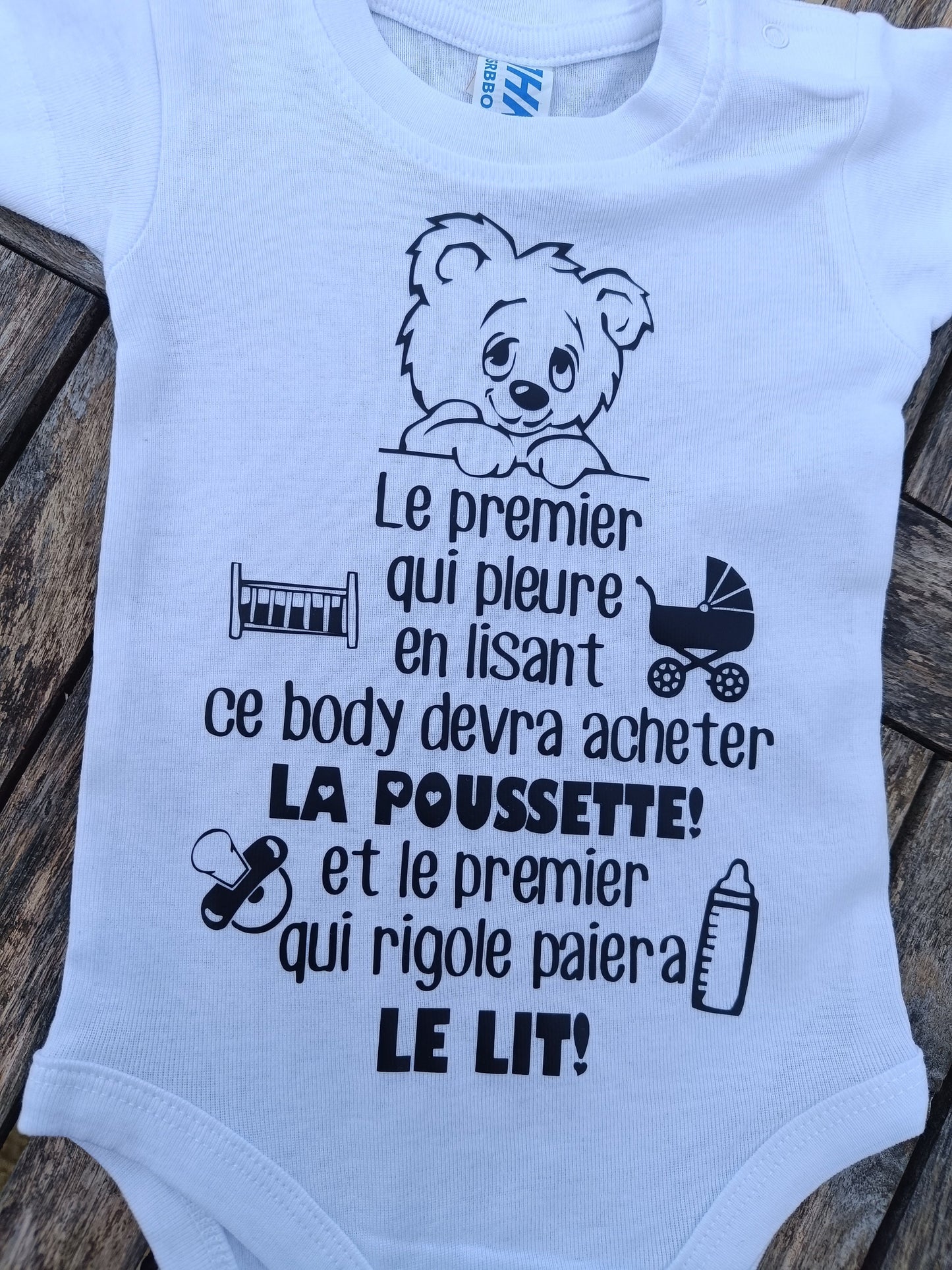 Body bébé personnalisé, annonce de naissance et grossesse à Papa Papi Mamie Tonton Tata Parrain, futurs grands parents, idée cadeau annonce