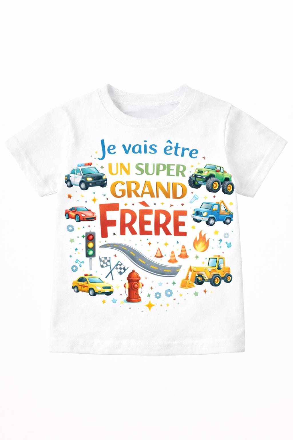 T-shirt Enfant Annonce Grossesse Humour - Je Vais Etre Super Grand Frere - Cadeau Futur Big Brother