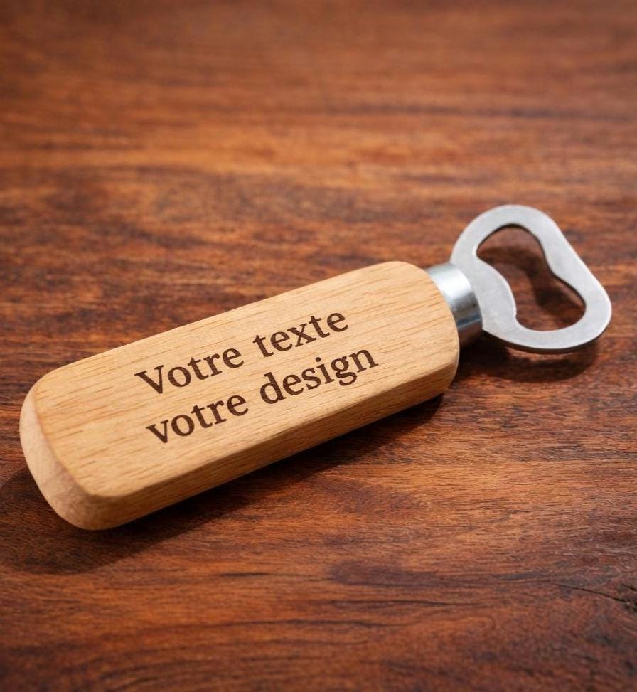 Décapsuleur en bois personnalisé