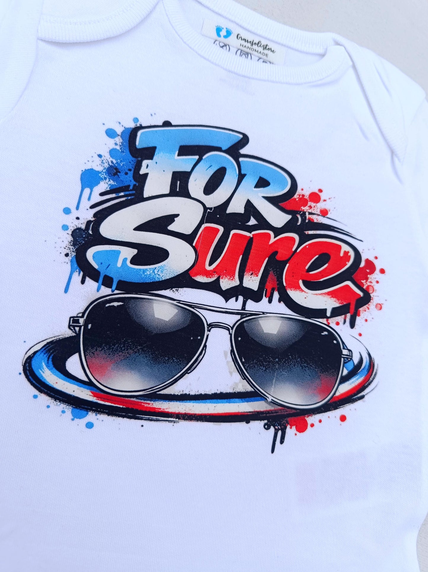 Body bébé For Sure, Emmanuel Macron meme, body bébé personnalisé hard rock, idée cadeau futur papa, annonce de grossesse