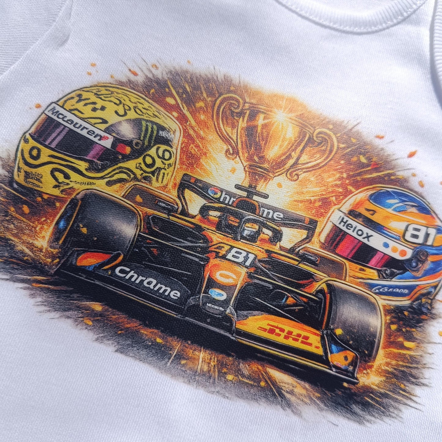 Body bébé F1 – Chut! je regarde la F1 avec Papa! Team Mclaren Norris Piastri