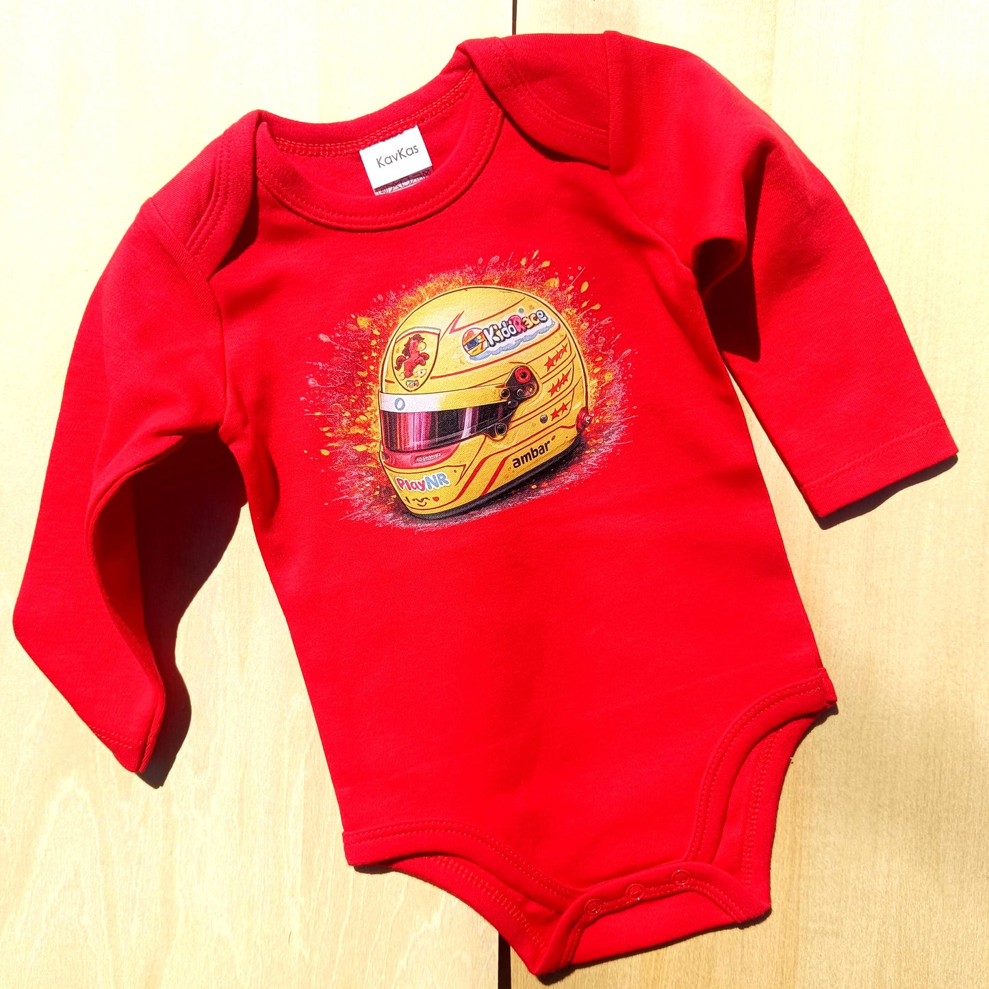 Body bébé F1 – Casque comme Hamilton – Ferrari