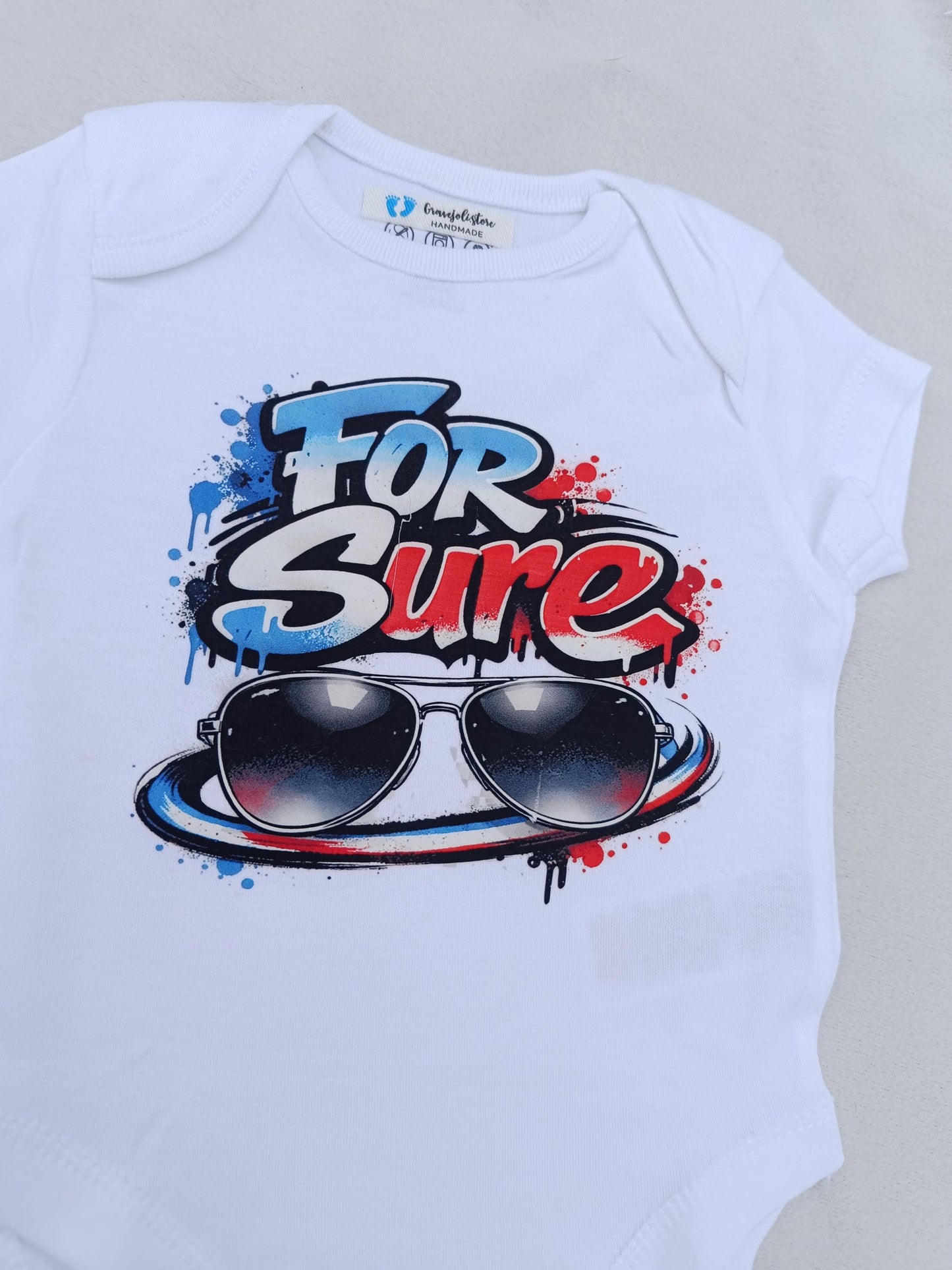 Body bébé For Sure, Emmanuel Macron meme, body bébé personnalisé hard rock, idée cadeau futur papa, annonce de grossesse