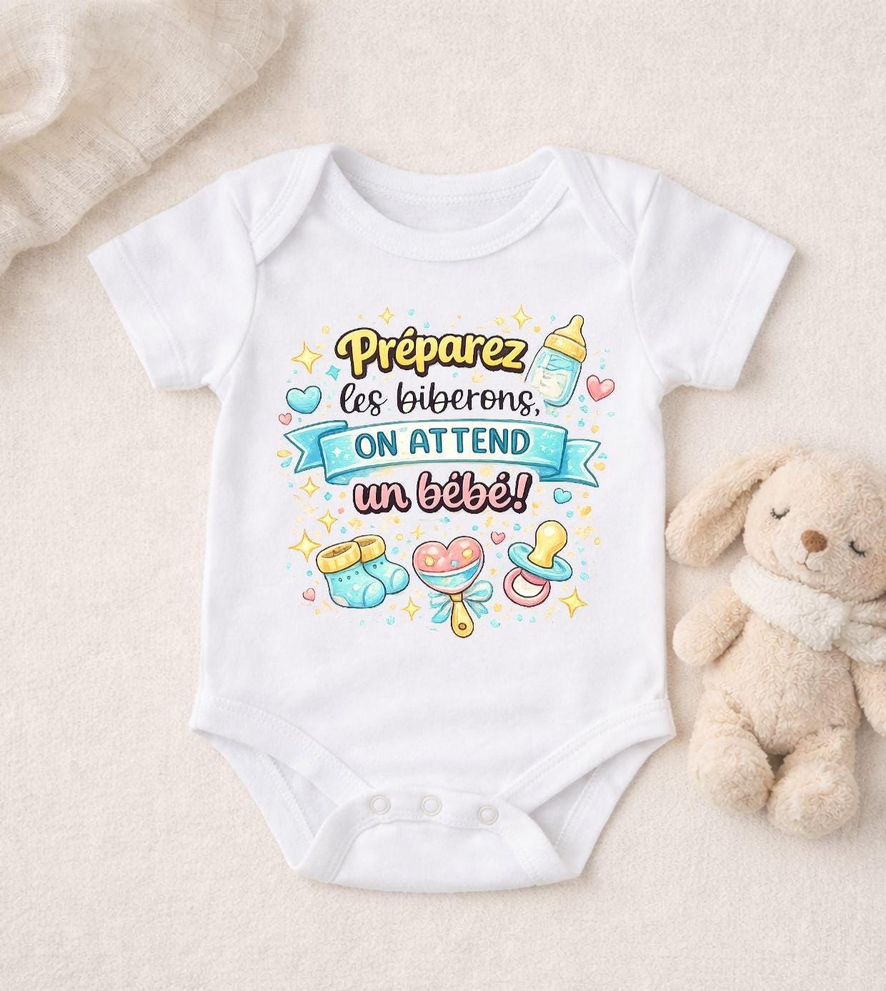 Body bébé annonce de grossesse personnalisé