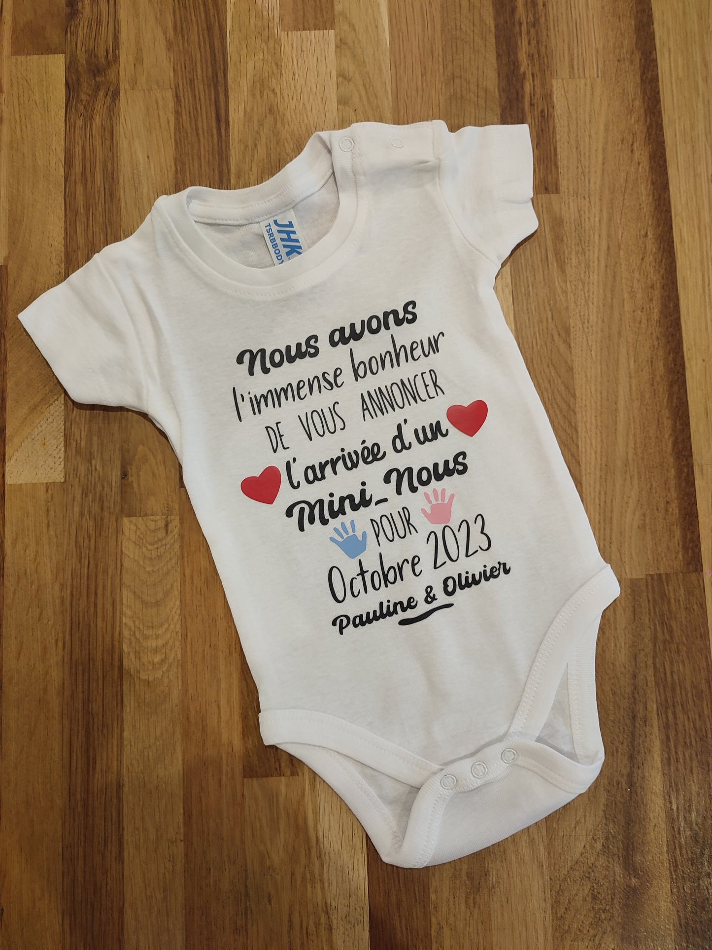Body bébé annonce de grossesse à la famille, idée cadeau pour annoncer la grossesse, futur bébé, futur papi future mamie tonton tata parrain
