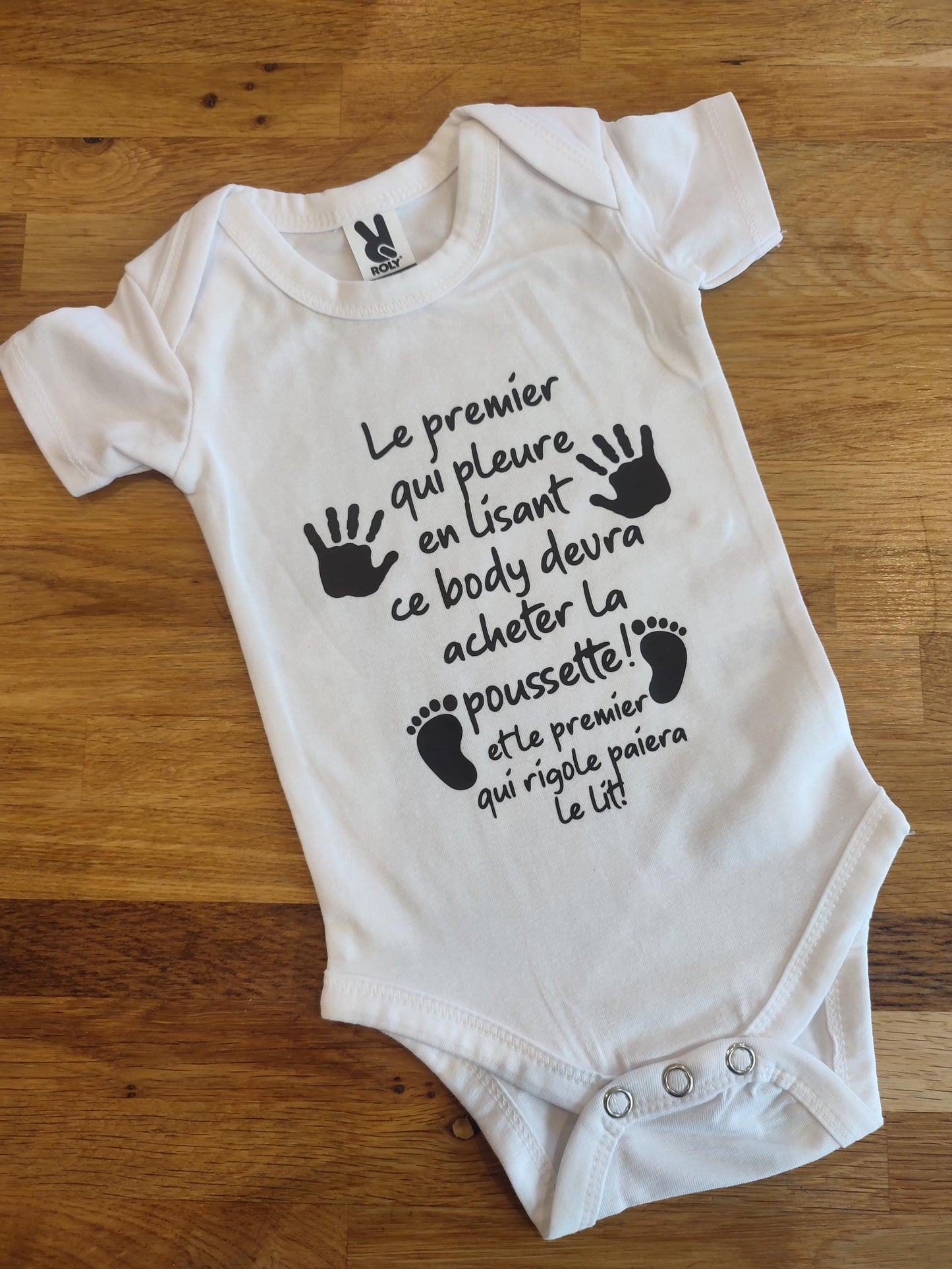 Body bébé pour annonce de grossesse, bébé arrive, comment annoncer sa grossesse, humour drôle marrant, body personnalisable baby shower