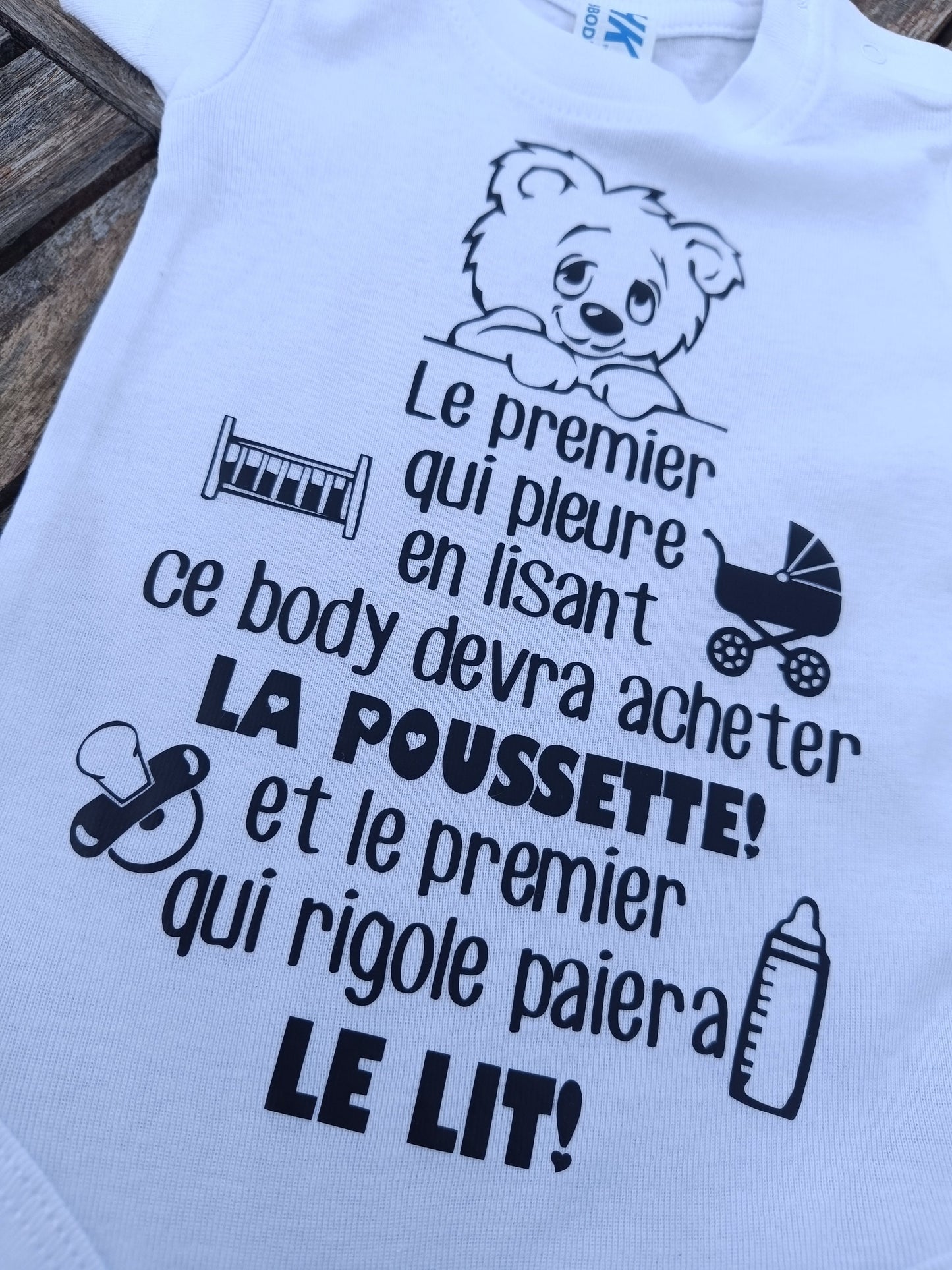 Body bébé personnalisé, annonce de naissance et grossesse à Papa Papi Mamie Tonton Tata Parrain, futurs grands parents, idée cadeau annonce