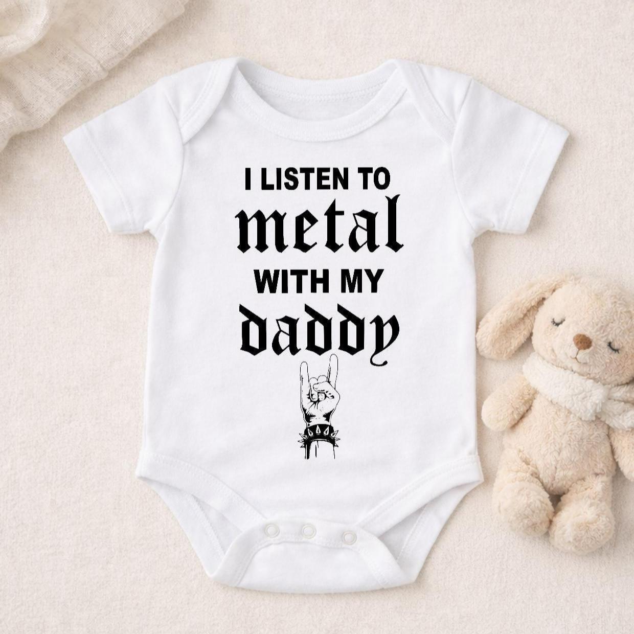 Body bébé I listen to Metal music with my daddy