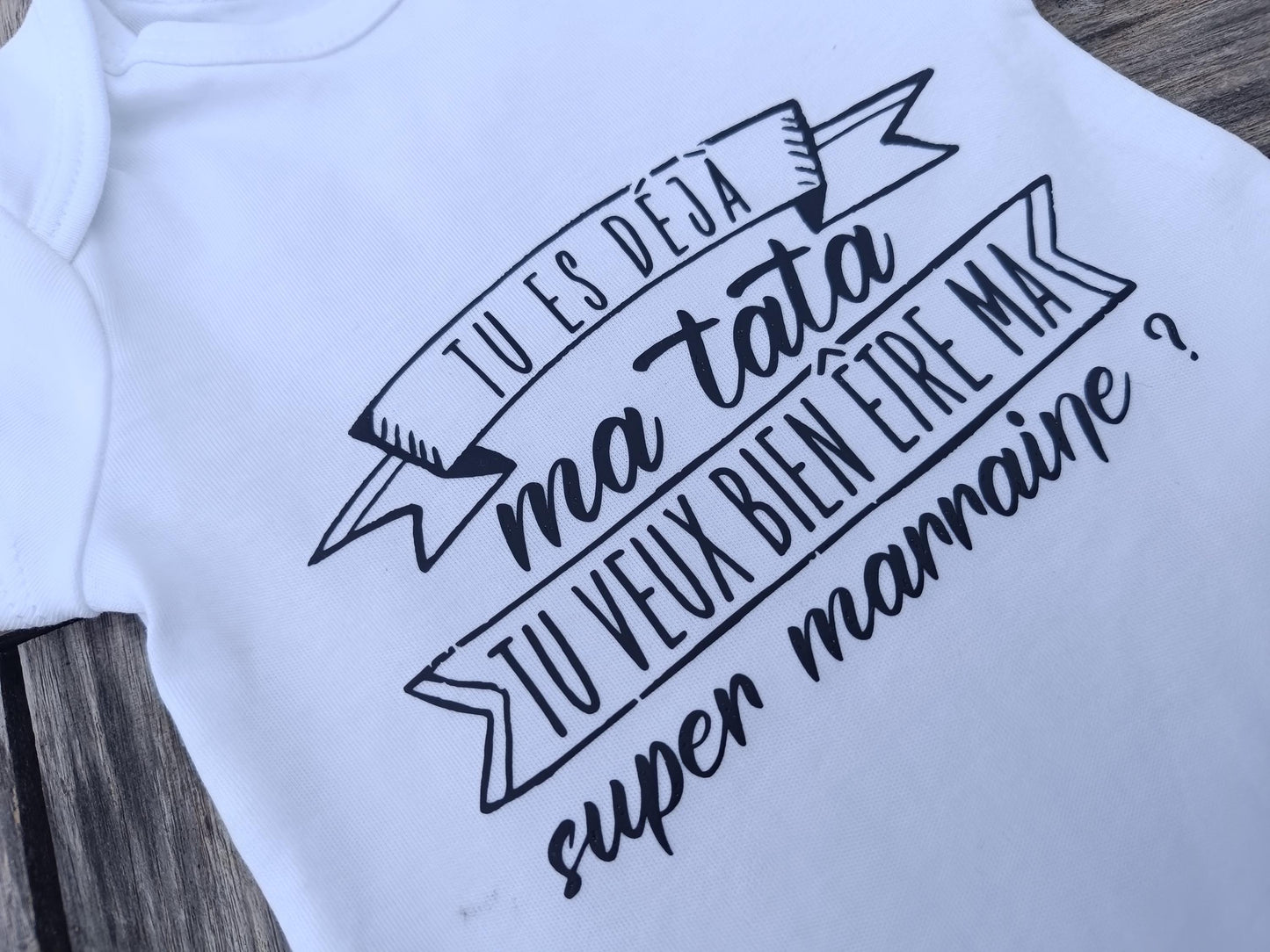Body bébé , demande de marraine, annonce marraine, parrain, tata, idée cadeau humour, émouvant