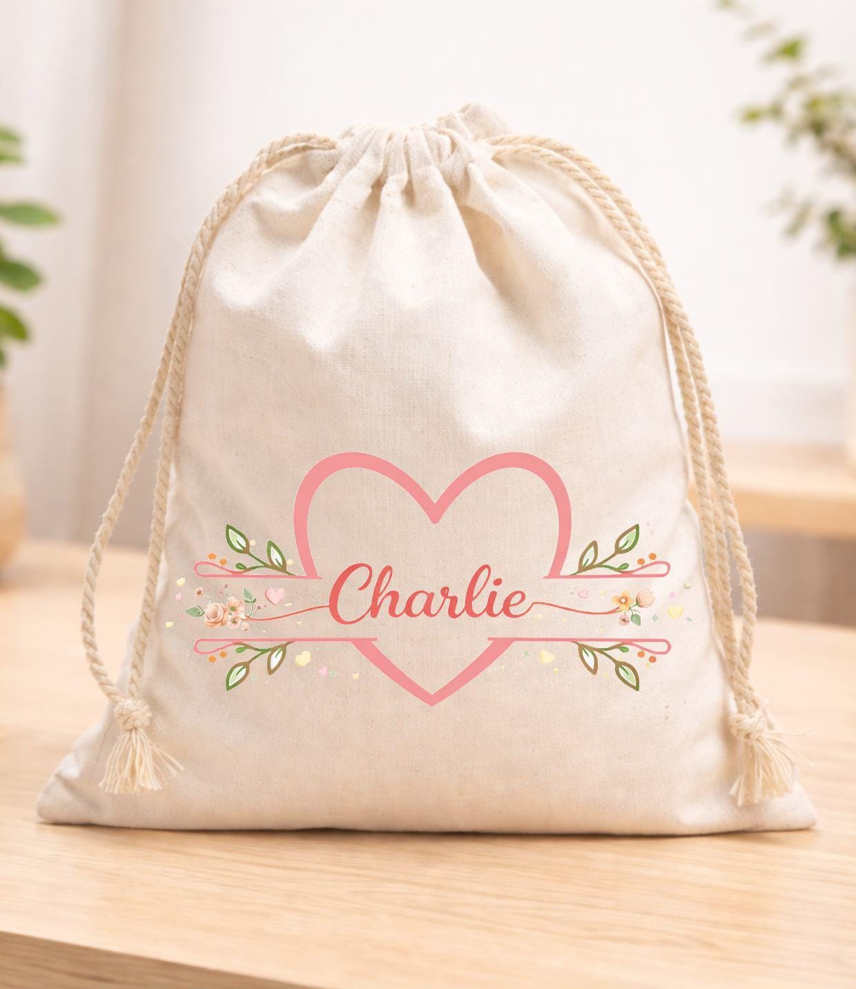 Sac pochon à cordon en tissu, coton, personnalisé avec votre prénom, imprimé en DTF, haute qualité, texte au choix, dessin au choix
