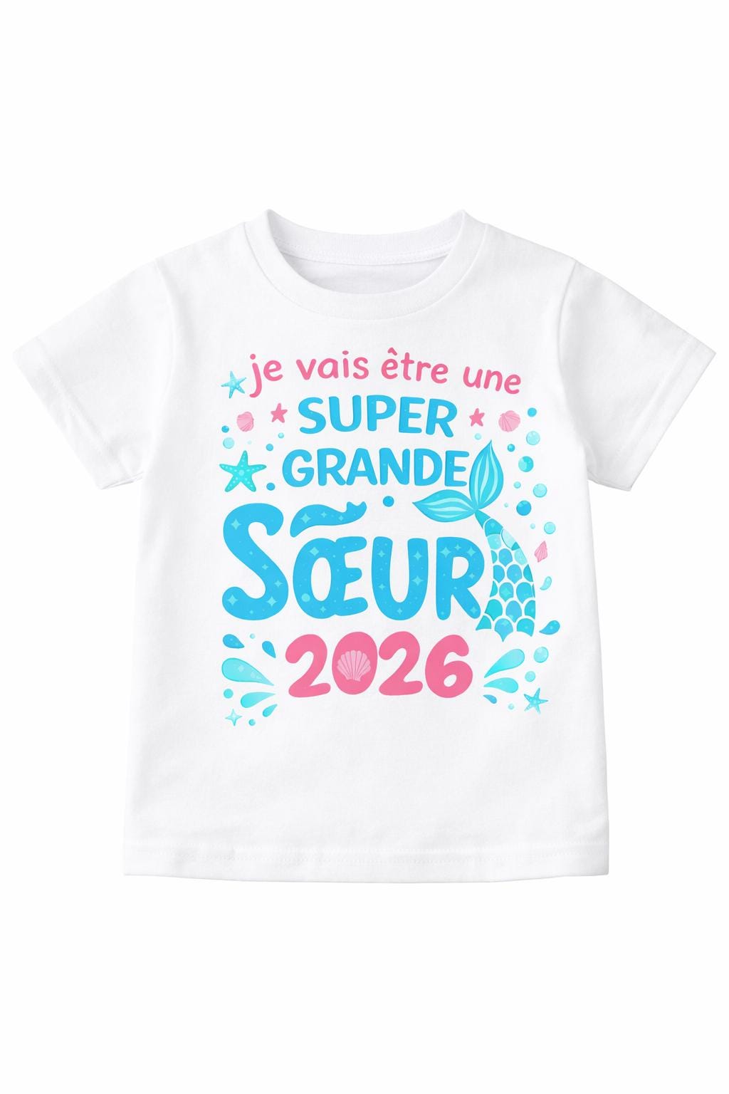 T-shirt Enfant Annonce Grossesse Humour - Je Vais Etre Super Grande Soeur - Cadeau Futur Grand Frere