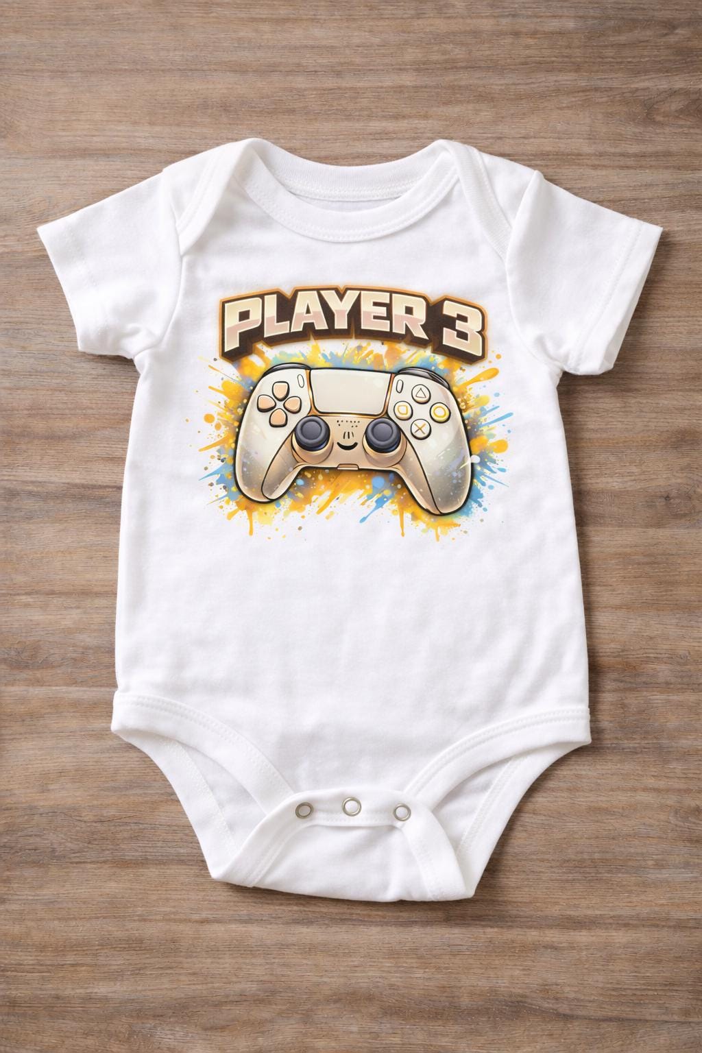 Matching Gaming T-Shirts for Adults & Baby Onesie Set - Gamer Family Apparel Controller Design PlayStation Streamer Gift